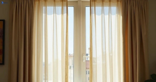 Dusty and dull curtains in elizabeth-bay-nsw before steam cleaning